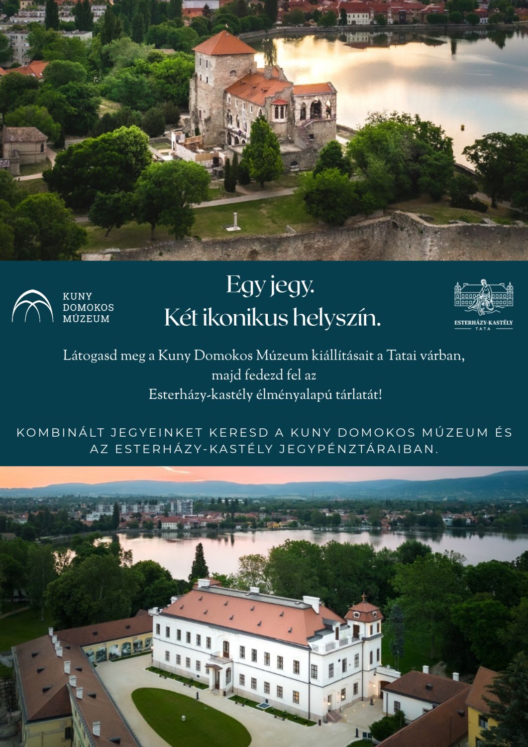 Kombinált jegyeinket keresd a Kuny Domonkos Múzeum és az Esterházy-kastély jegypénztáraiban.