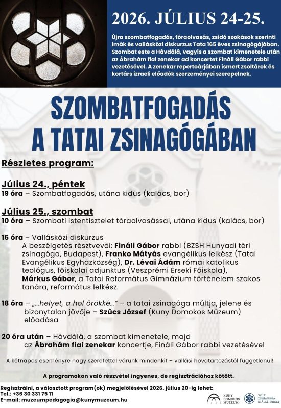 Újra szombatfogadás a tatai zsinagógában